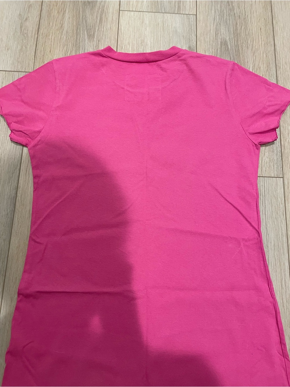 Frank & Eileen Classic Short-Sleeve Crewneck Dress in Bright Pink size medium - Picture 6 of 6